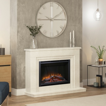 Elgin & Hall Wayland Marble Electric Fireplace Suite